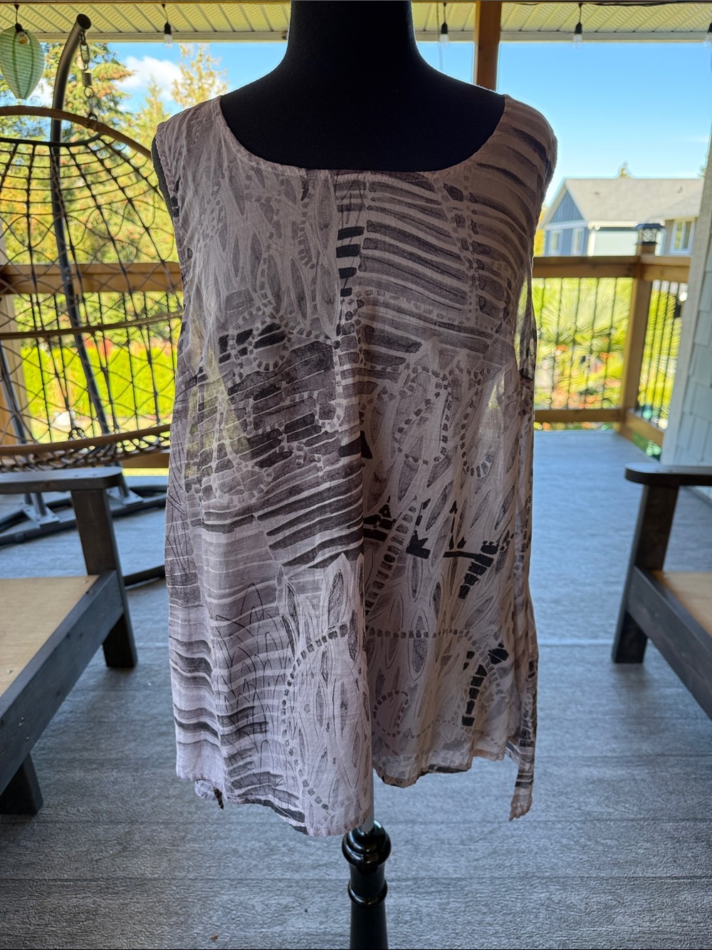 Grizas | Cotton Hi- Low Tank Top Blouse